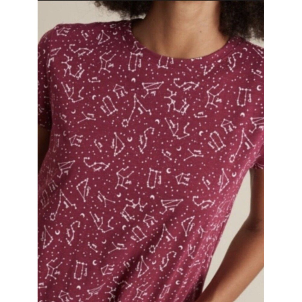 Marine Layer Zodiac Graphic Tee Women S Maroon Celestial Constellation T Shirt